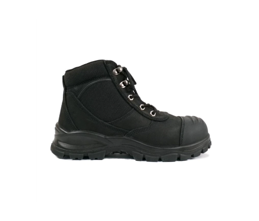 Mens Black Leather Work Boots
